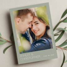 モダンミニマ結婚リストの最新の写真カード