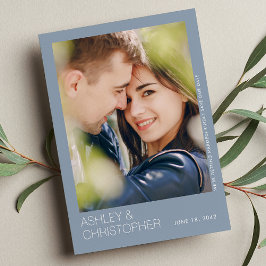 モダンミニマ結婚リストの最新の写真カード セーブザデート