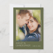 モダンミニマ結婚リストの最新の写真カード セーブザデート (正面)