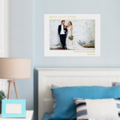 モダンミニマ結婚リストの最高の写真デイエバー金ゴールド 箔ポスター (インサイチュ (寝室))