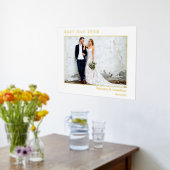 モダンミニマ結婚リストの最高の写真デイエバー金ゴールド 箔ポスター (レイダウン (キッチン))