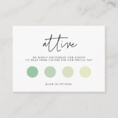 モダンミニマ結婚リストの服装 エンクロージャーカード (正面)