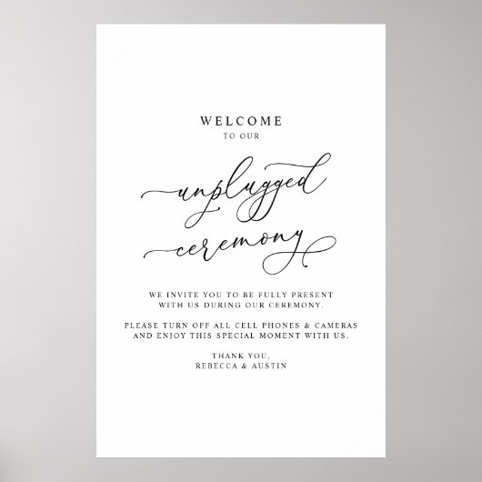 モダンミニマ結婚リストの無詰め式 ポスター (正面)