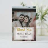 モダンミニマ結婚リストの独身の写真 サンキューカード (スタンド正面)