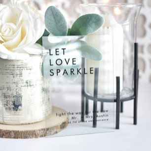 モダンミニマ結婚リストの送信オフ標識 アクリルサイン