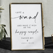 モダンミニマ結婚リストの送信オフ標識 ポスター