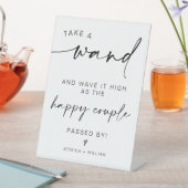 モダンミニマ結婚リストの送信オフ標識 台座サイン (インサイチュ)