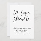 モダンミニマ結婚リストの送信オフ標識 招待状 (正面)