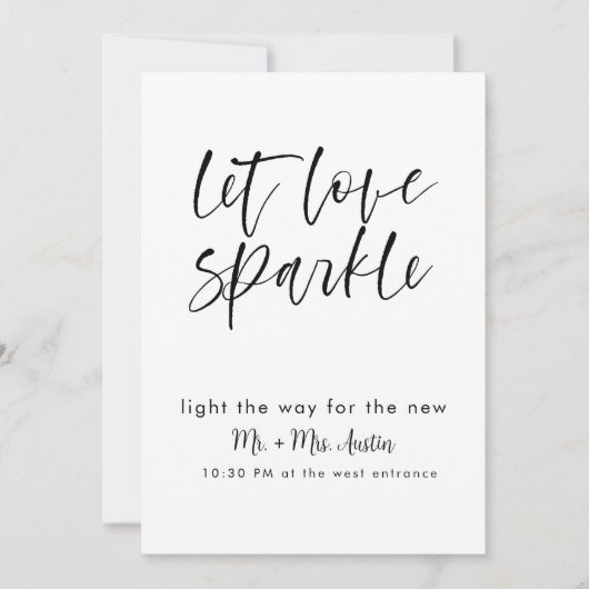 モダンミニマ結婚リストの送信オフ標識 招待状 (正面)