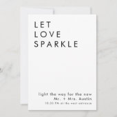 モダンミニマ結婚リストの送信オフ標識 招待状 (正面)