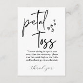 モダンミニマ結婚リストの送信Petal Toss Encl エンクロージャーカード (正面)