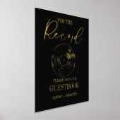 モダンミニマ結婚リストのRecord Guest Book 箔ポスター (レイダウン)