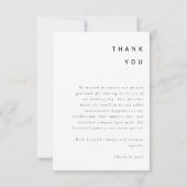 モダンミニマ結婚リストサンキューカード サンキューカード (裏面)