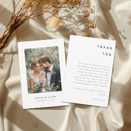 モダンミニマ結婚リストサンキューカード サンキューカード