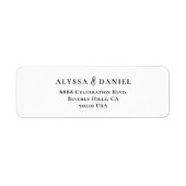 モダンミニマ結婚リストシンプル差出人住所 ラベル (正面)
