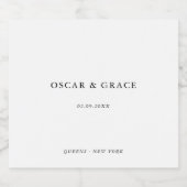 モダンミニマ結婚リストタイポグラフィ リキュールボトルラベル (シングルラベル)