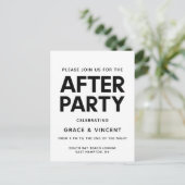 モダンミニマ結婚リストパーティの招待状 ポストカード (スタンド正面)