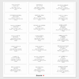 モダンミニマ結婚リスト住所 シール