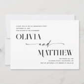 モダンミニマ結婚リスト婚約パーティ 招待状 (正面)