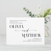 モダンミニマ結婚リスト婚約パーティ 招待状 (スタンド正面)