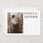 モダンミニマ結婚リスト婚約パーティ 招待状 (裏面)