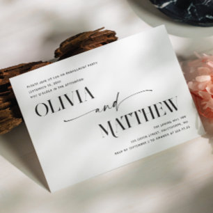 モダンミニマ結婚リスト婚約パーティ 招待状