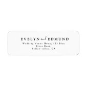 モダンミニマ結婚リスト差出人住所 ラベル (正面)
