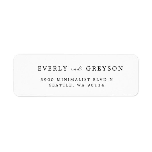 モダンミニマ結婚リスト差出人住所 ラベル (正面)