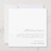 モダンミニマ結婚リスト広場 サンキューカード (裏面)