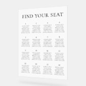 モダンミニマ結婚リスト座席表 アクリルサイン (傾斜)