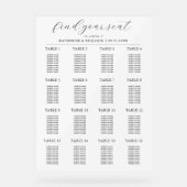 モダンミニマ結婚リスト座席表 アクリルサイン (正面)