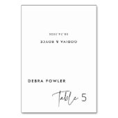 モダンミニマ結婚リスト座席表 テーブルナンバー (正面)