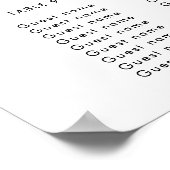 モダンミニマ結婚リスト座席表 ポスター (角)