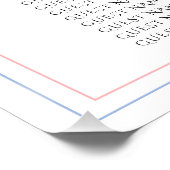 モダンミニマ結婚リスト座席表 ポスター (コーナー)