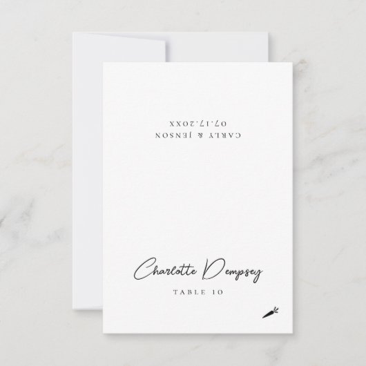 モダンミニマ結婚リスト座席表 招待状 (正面)