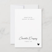 モダンミニマ結婚リスト座席表 招待状 (正面)