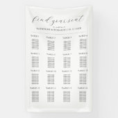 モダンミニマ結婚リスト座席表 横断幕 (縦)