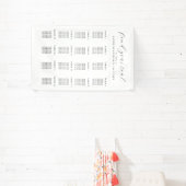 モダンミニマ結婚リスト座席表 横断幕 (インサイチュ)