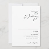 モダンミニマ結婚リスト招待状 招待状 (正面)