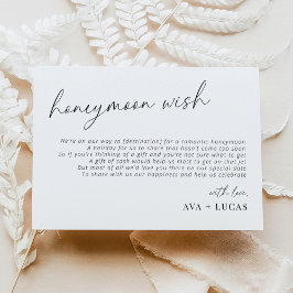 モダンミニマ結婚リスト新婚旅行基金 エンクロージャーカード