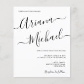 モダンミニマ結婚リスト白黒シンプル (正面)