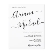 モダンミニマ結婚リスト白黒シンプル