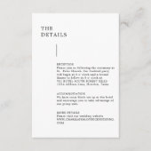 モダンミニマ結婚リスト詳細 エンクロージャーカード (正面)