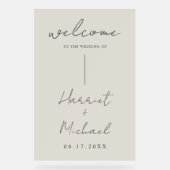 モダンミニマ結婚リスト アクリルサイン (正面)