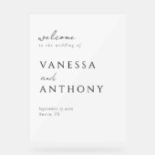 モダンミニマ結婚リスト アクリルサイン (正面)