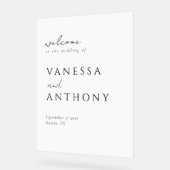 モダンミニマ結婚リスト アクリルサイン (傾斜)