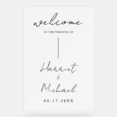 モダンミニマ結婚リスト アクリルサイン (正面)