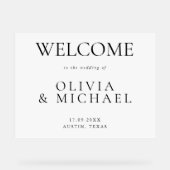 モダンミニマ結婚リスト アクリルサイン (正面)