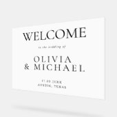 モダンミニマ結婚リスト アクリルサイン (傾斜)