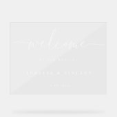 モダンミニマ結婚リスト アクリルサイン (正面)